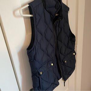 Navy blue Jcrew puffy vest